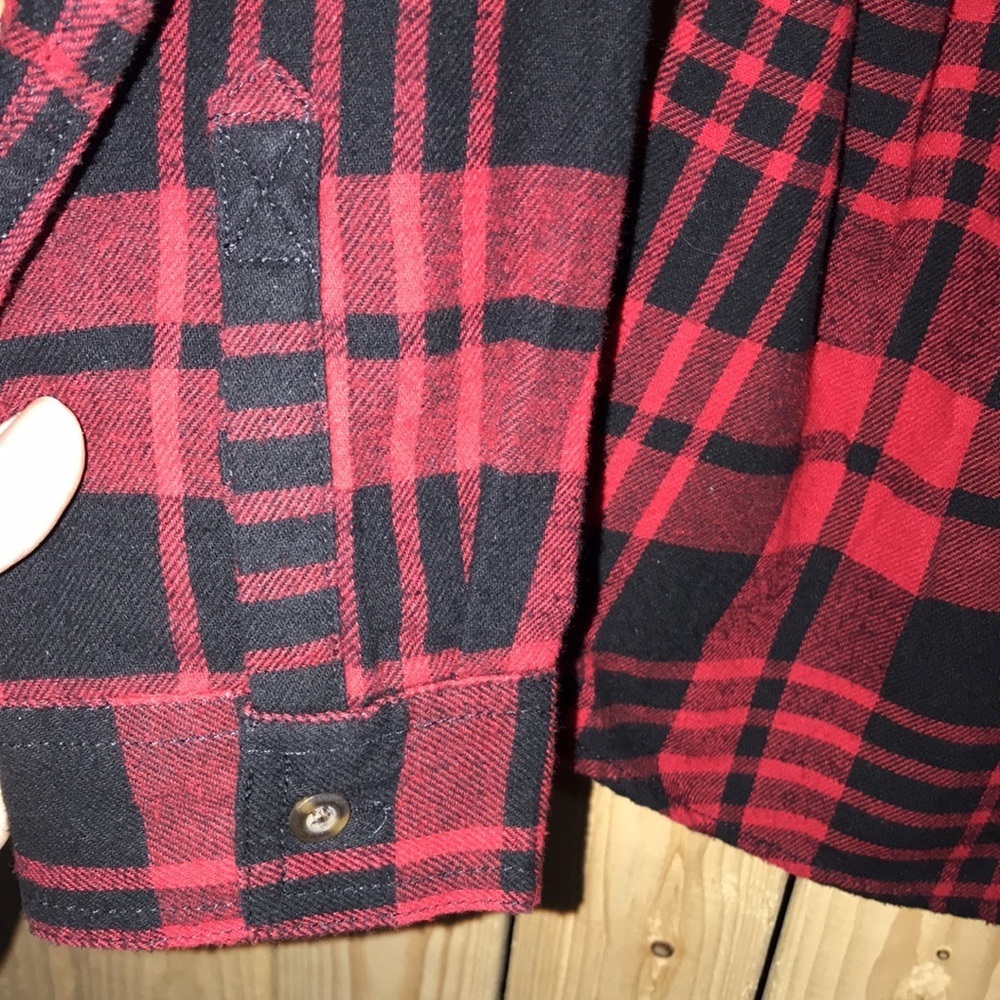 Field & Stream Red Black Plaid Shirt M - Picture 4 of 6